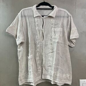 BODE Mesh Filigree Short Sleeve Shirt Sample